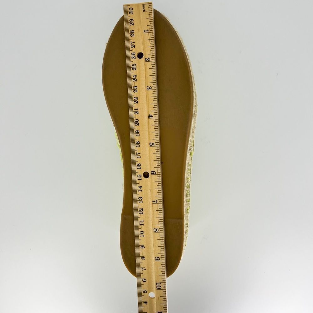 Authentic Christian DIOR Granville Lime Green Floral Flat Espadrilles Si… - Picture 16 of 17